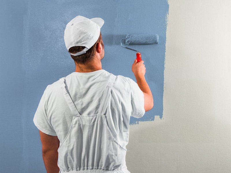 Professional Painter Painting Wall
